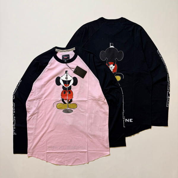 SUPREME NUMBER (N)INE MICKEY MOUSE RAGLAN L/S TOP