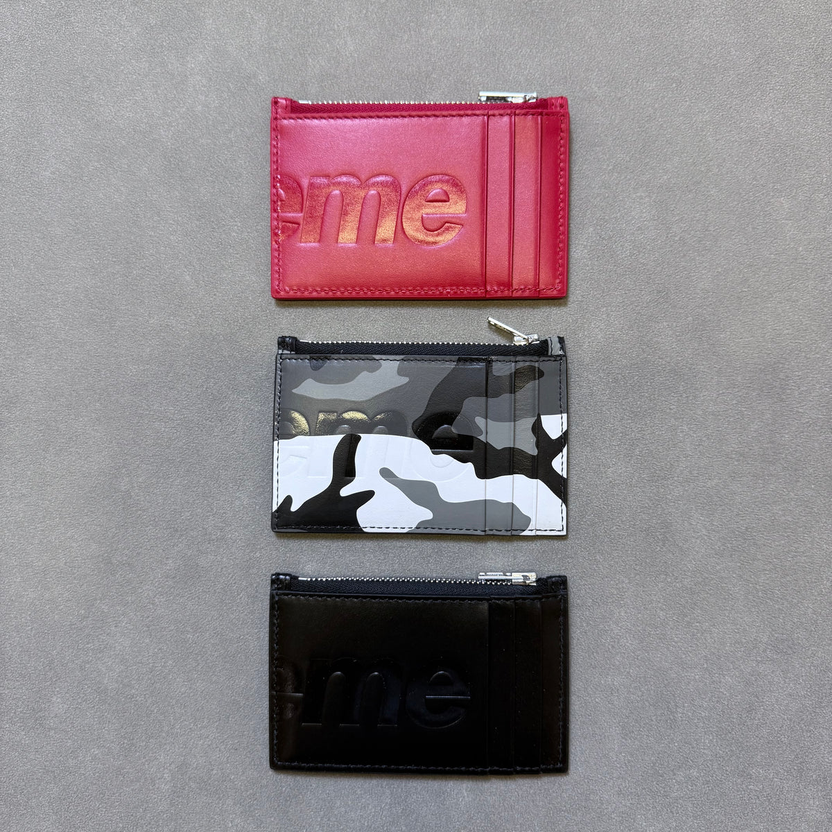 Supreme Leather Zip Card Holder camo Cartera De Hombre Supreme