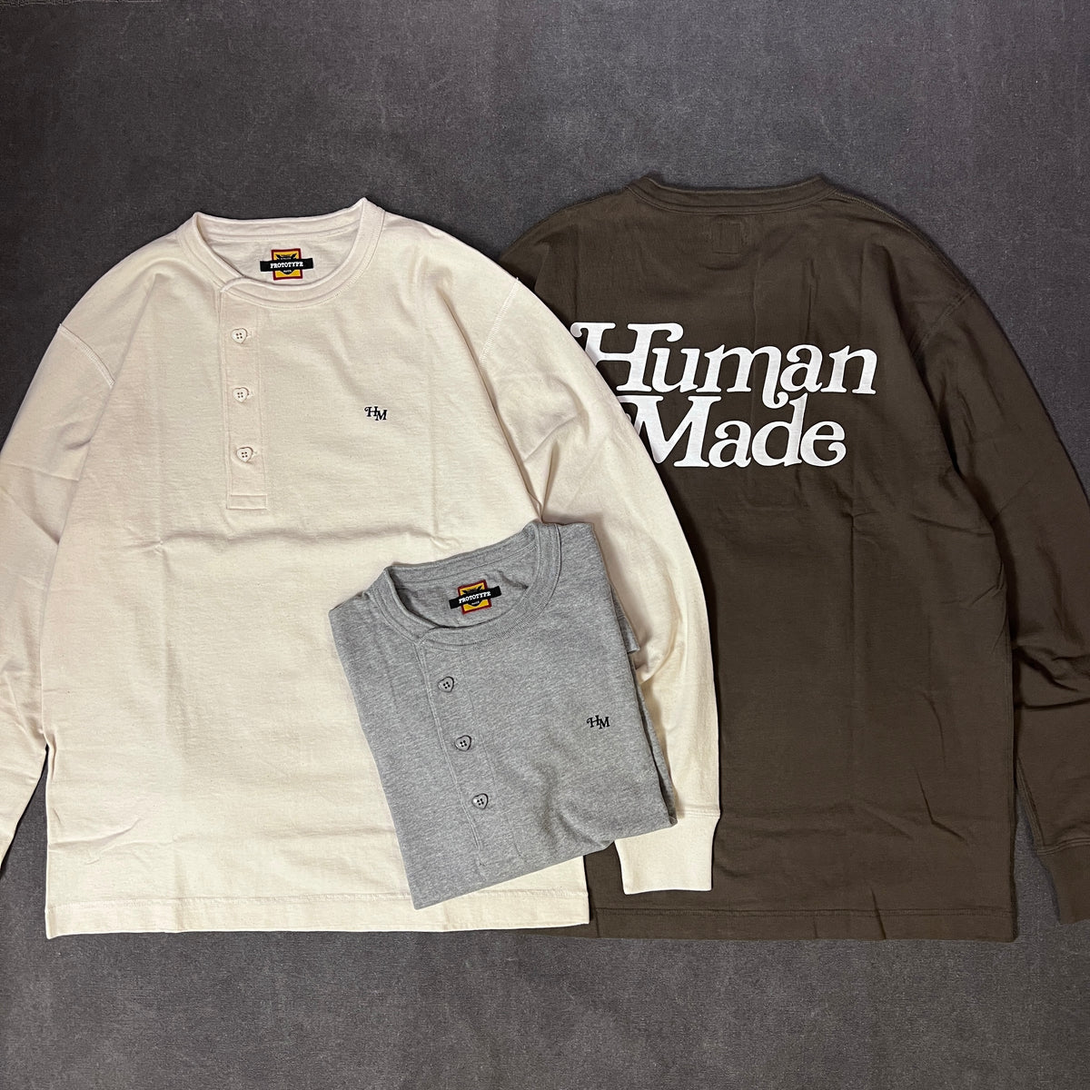 HUMAN MADE HENLEY NECK L/S T-SHIRT 白　ロンＴ HUMAN MADE HENLEY NECK L/S T-SHIRT – HUMAN MADE Inc.