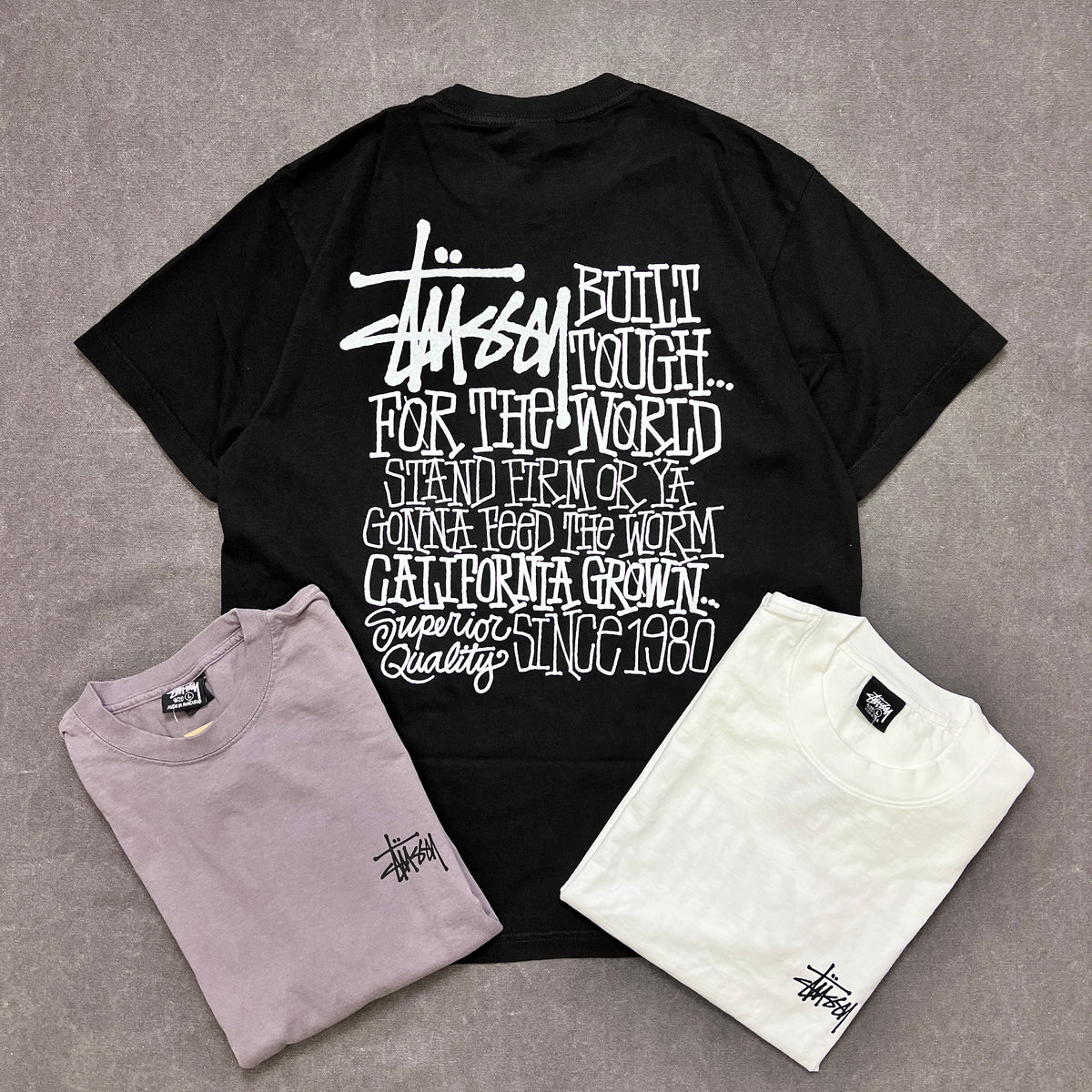 Stussy California Grown Pigment Dyed T-Shirt Black★追跡可 California-Grown-Pigment-Dyed-
