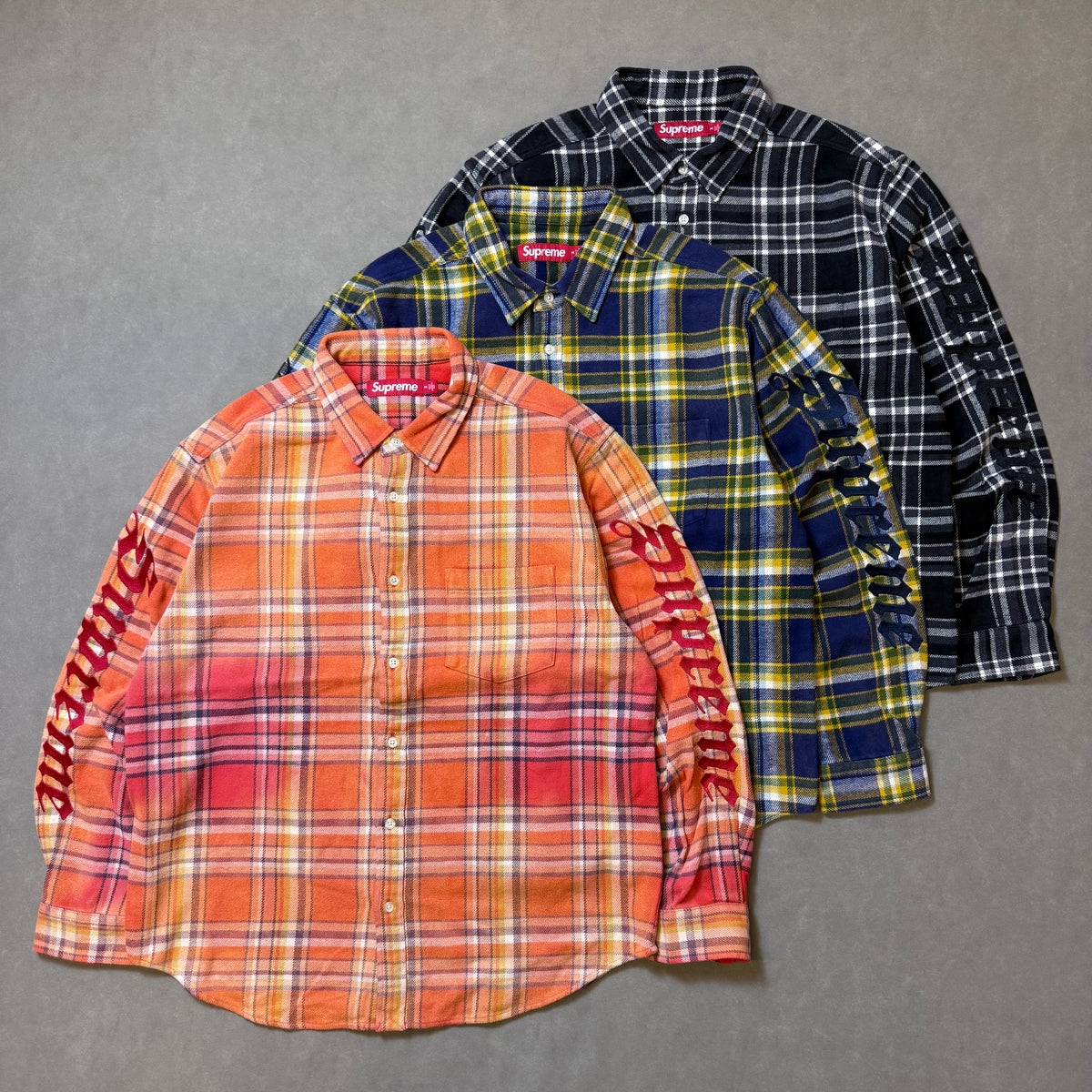 トップス Supreme Old English Flannel Shirt Orange SUPREME OLD ENGLISH PLAID FLANNEL SHIRT – Trade Point_HK