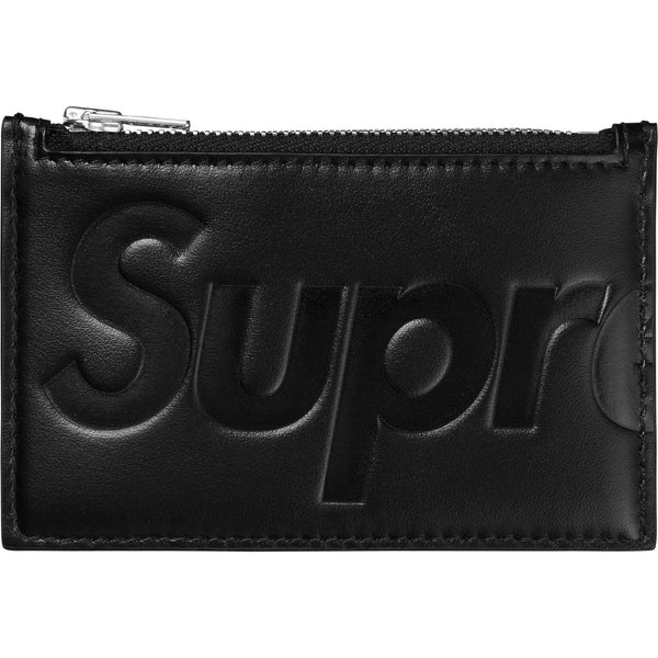 SUPREME LEATHER ZIP CARD HOLDER FW25