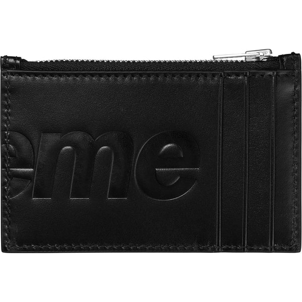 SUPREME LEATHER ZIP CARD HOLDER FW25