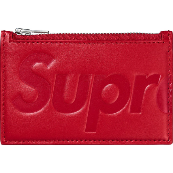 SUPREME LEATHER ZIP CARD HOLDER FW25