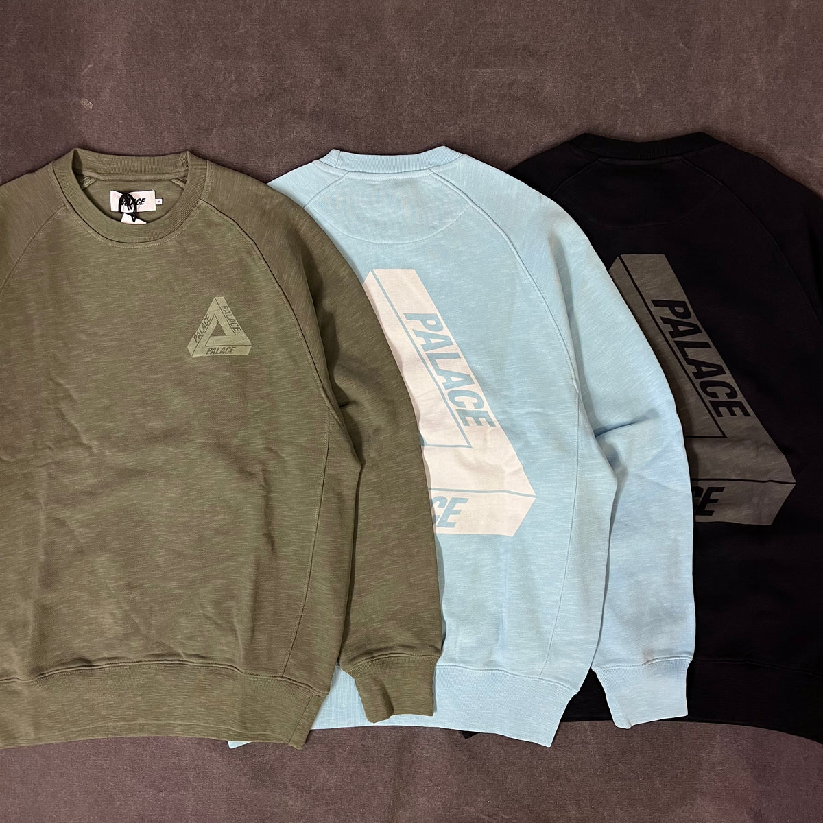 PALACE SKATEBOARDS TRI-FERG SLUB CREW FW22 – Trade Point_HK