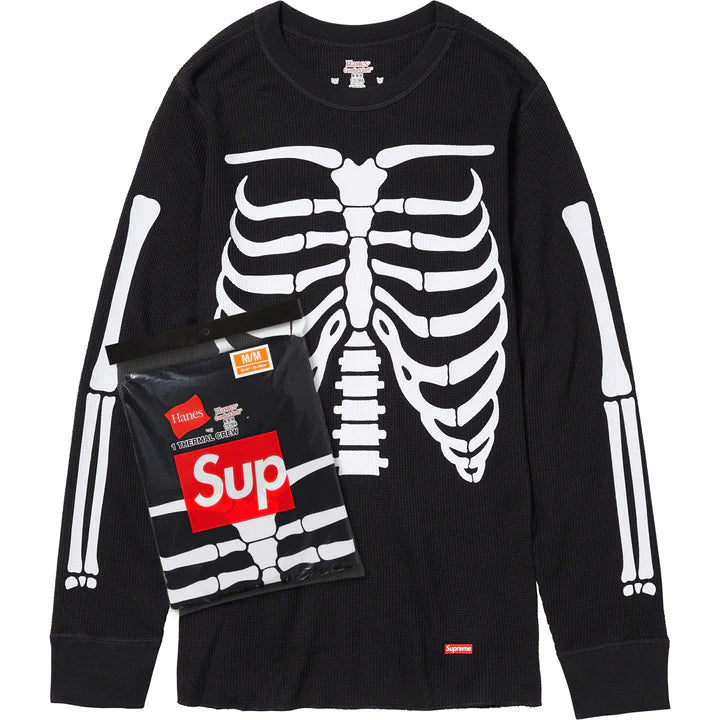 SUPREME HANES BONES THERMAL CREW(1 PACK) FW23