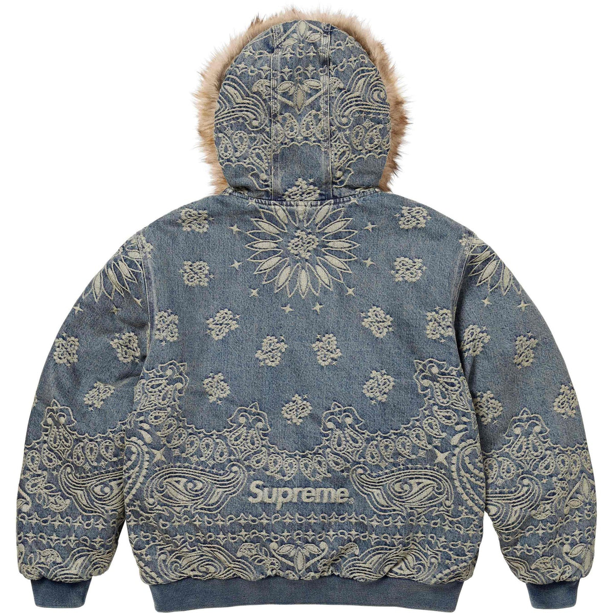 トップス Supreme Hooded Denim Jacquard Shirt SUPREME BANDANA JACQUARD DENIM HOODED WORK JACKET – Trade Point_HK
