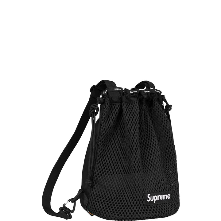 即完売品Supreme mesh small backpack Black - ショルダーバッグ