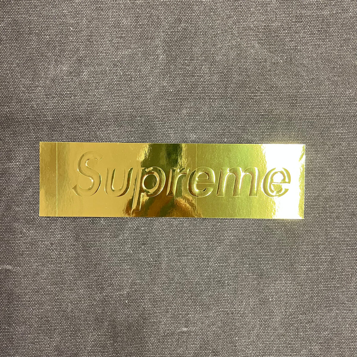 Gold 2025 supreme sticker