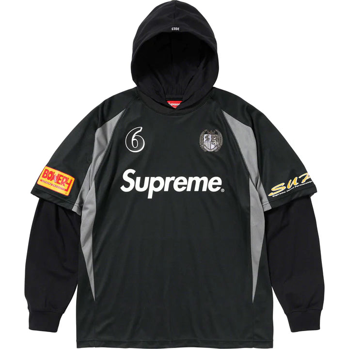 SUPREME HOODED SOCCER JERSEY