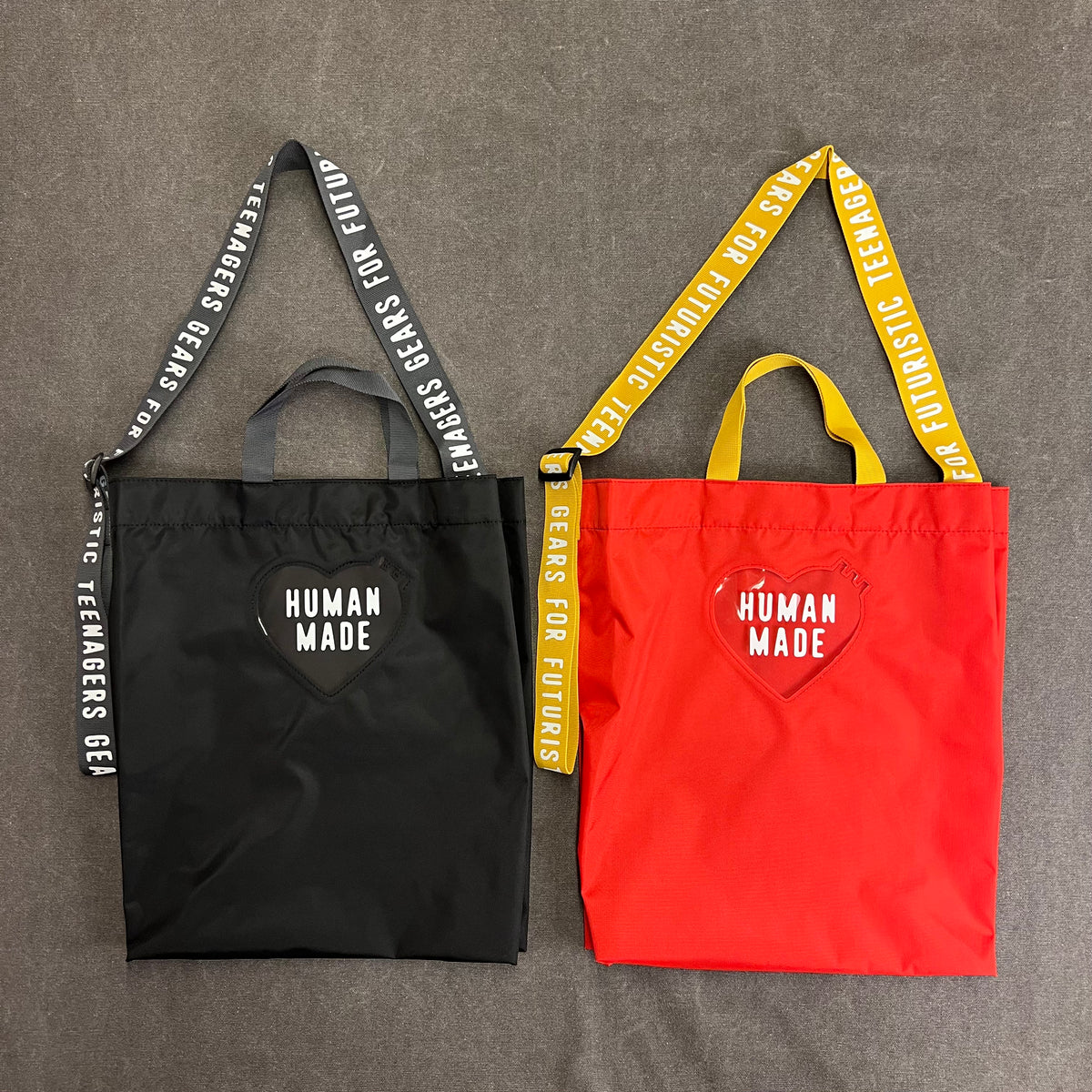 HUMAN MADE NYLON HEART 2-WAY TOTE BLACK - 通販 - gofukuyasan.com