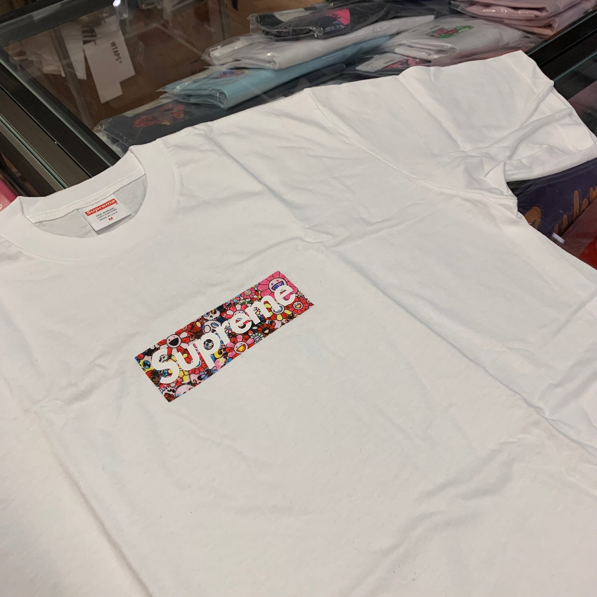 SUPREME TAKASHI MURAKAMI COVID-19 RELIEF BOX LOGO TEE