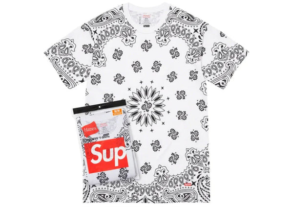 SUPREME HANES BANDANA TAGLESS TEES(2 PACK) FW22