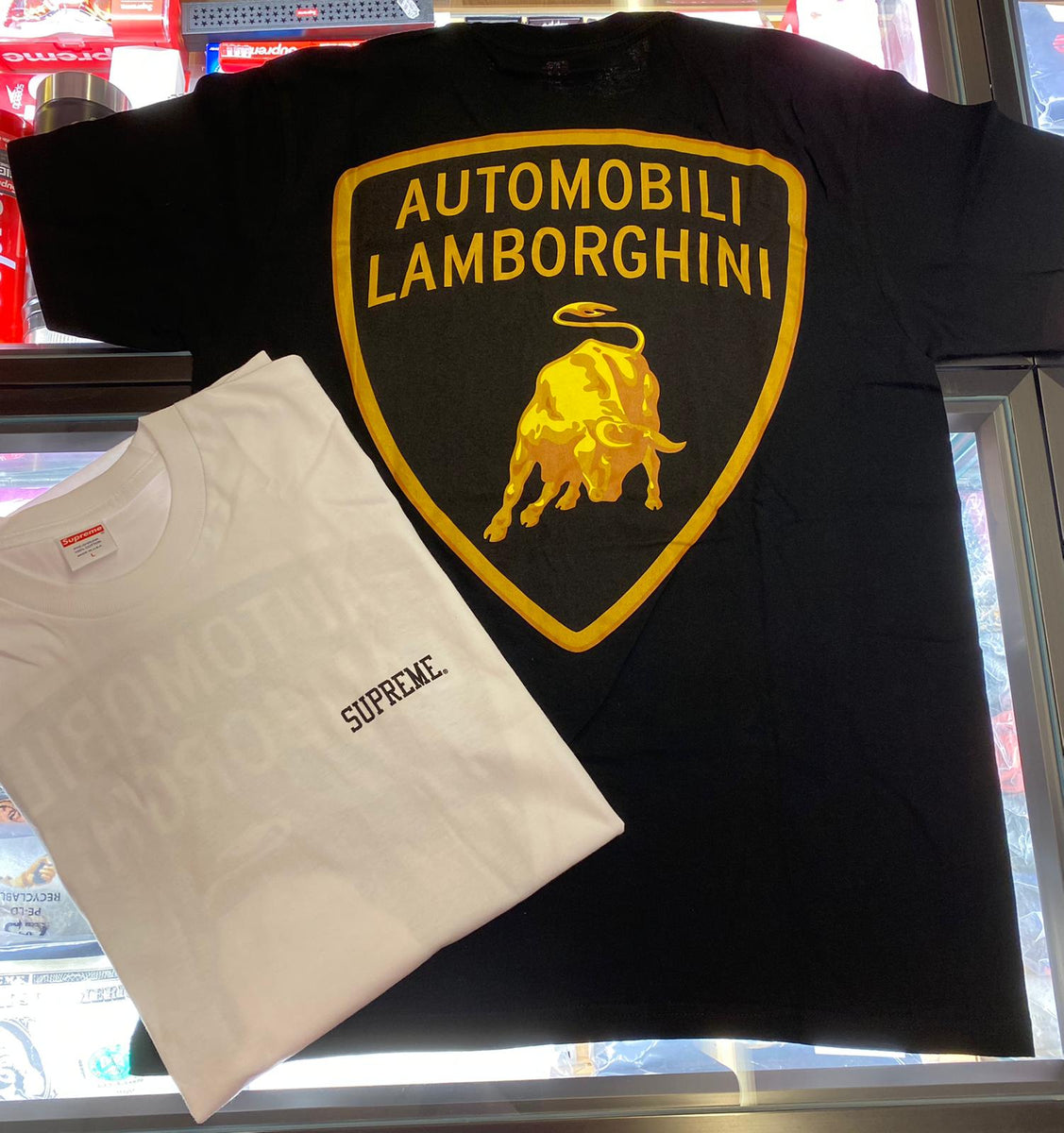 Supreme x lamborghini on sale tee