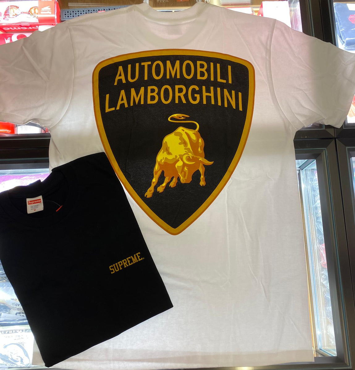 Lamborghini supreme t on sale shirt