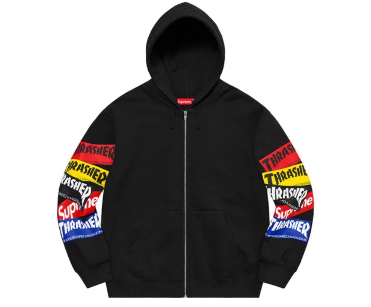 SUPREME THRASHER MULTI LOGO ZIP UP HOODED SWEATSHIRT – Trade Point_HK