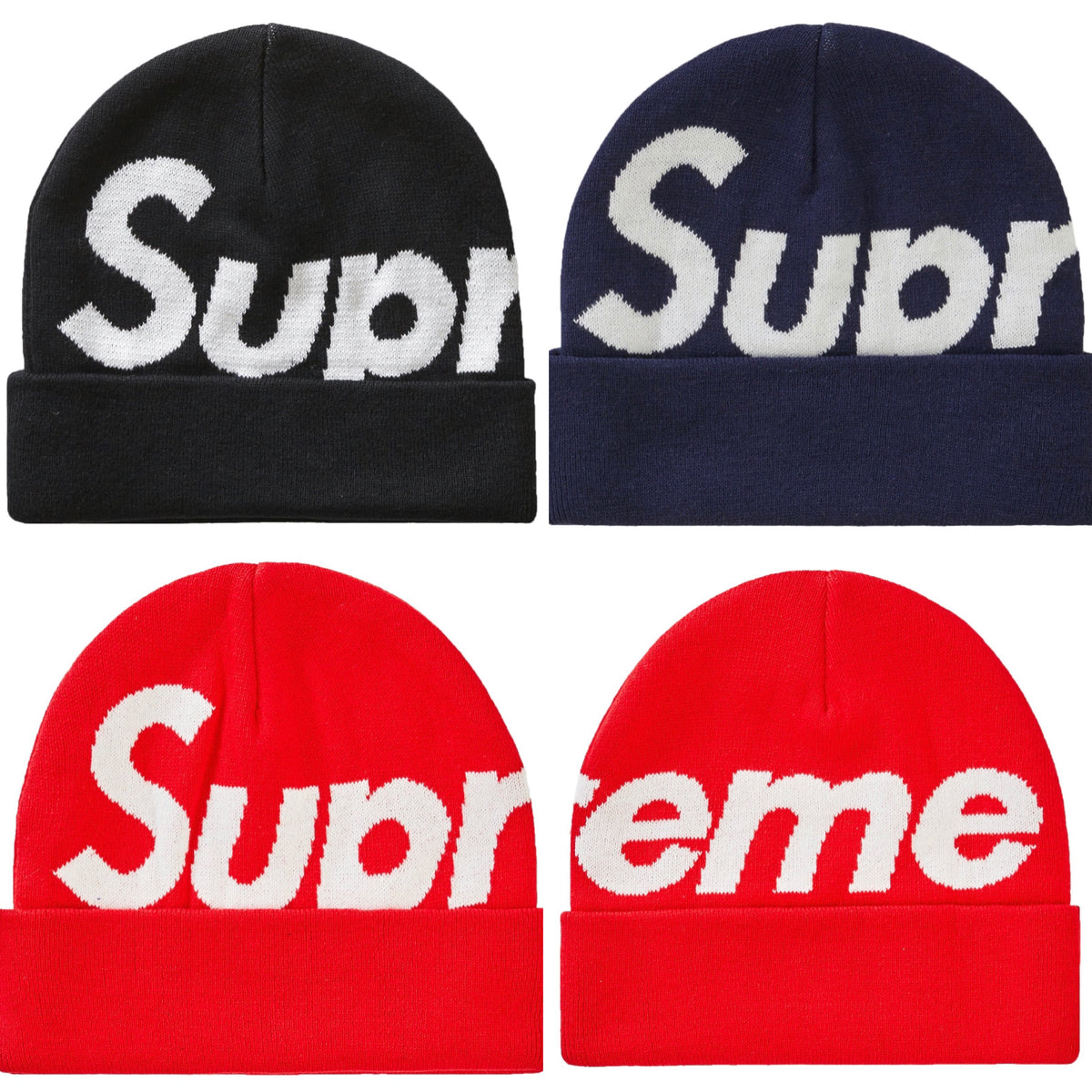 SUPREME BIG LOGO BEANIE FW19