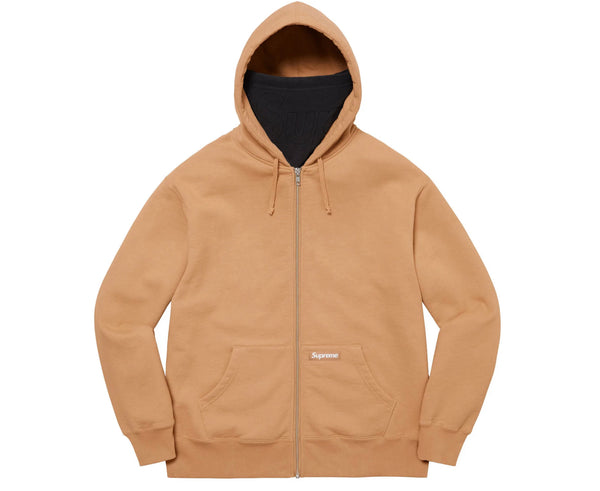 SUPREME DOUBLE HOOD FACEMASK ZIP UP HOODED SWEATSHIRT