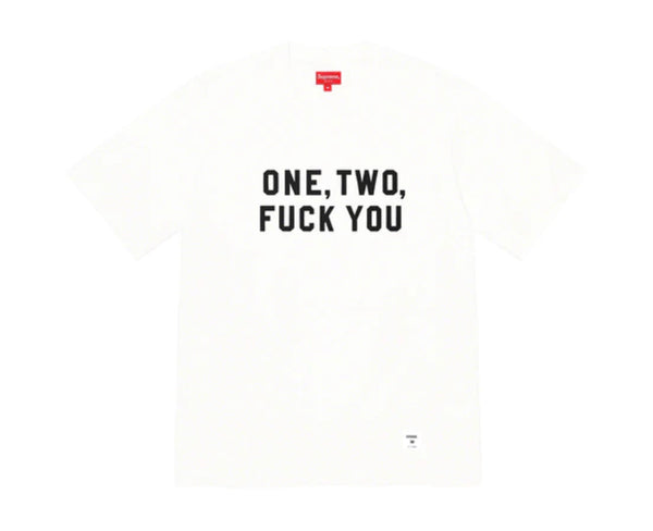 SUPREME ONE TWO FXXK YOU S/S TOP