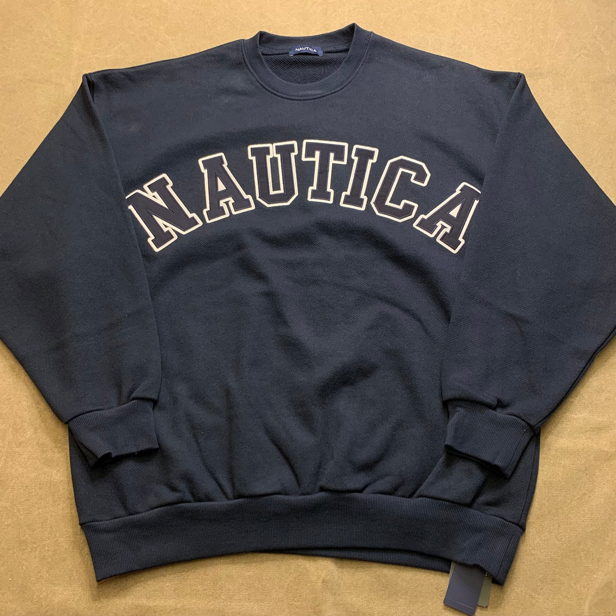 NAUTICA ( JAPAN ) Arch Logo Cadet Collar Fleece Sweatshirt – cotwohk