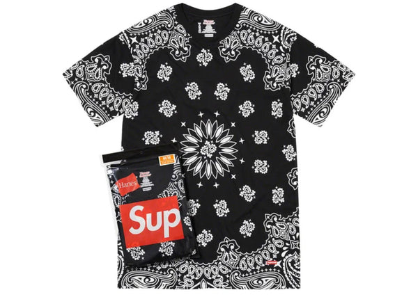SUPREME HANES BANDANA TAGLESS TEES(2 PACK) FW22