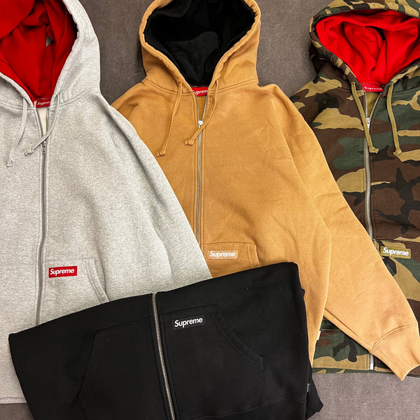 SUPREME DOUBLE HOOD FACEMASK ZIP UP HOODED SWEATSHIRT