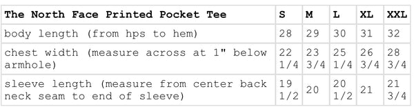 SUPREME THE NORTH FACE PRINTED POCKET TEE