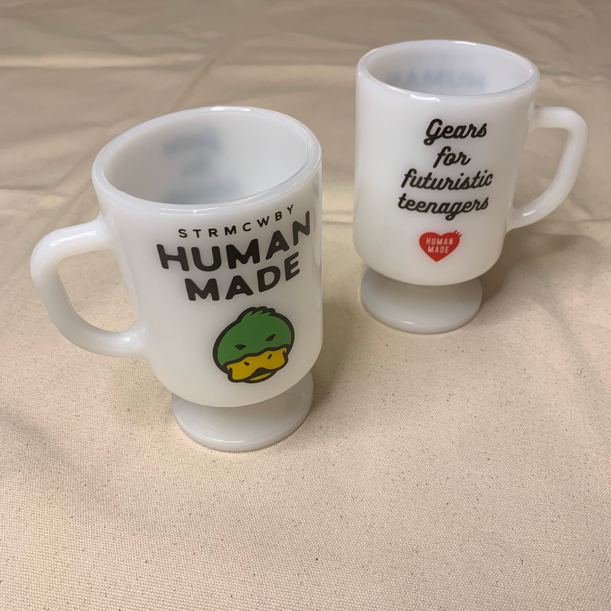 HUMAN MADE MILK GLASS PEDESTAL MUG