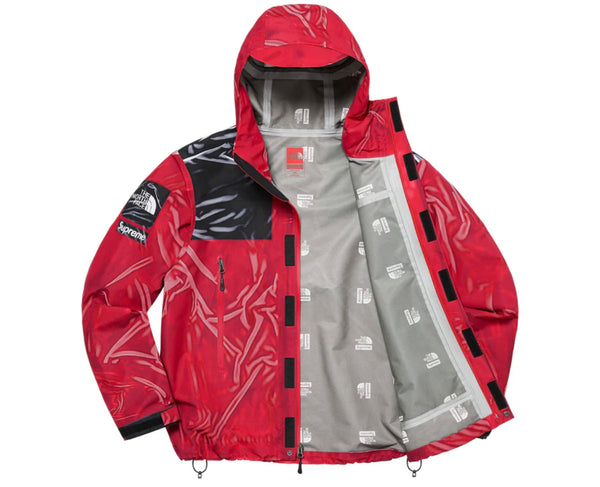 SUPREME THE NORTH FACE TROMPE L' OEIL PRINTED TAPE SEAM SHELL JACKET