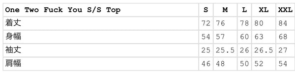 SUPREME ONE TWO FXXK YOU S/S TOP