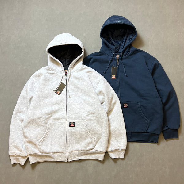 SUPREME DICKIES QUILTED LINED ZIP UP HOODED SWEATSHIRT