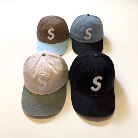 SUPREME PIGMENT COATED 2 TONE S LOGO 6 PANEL