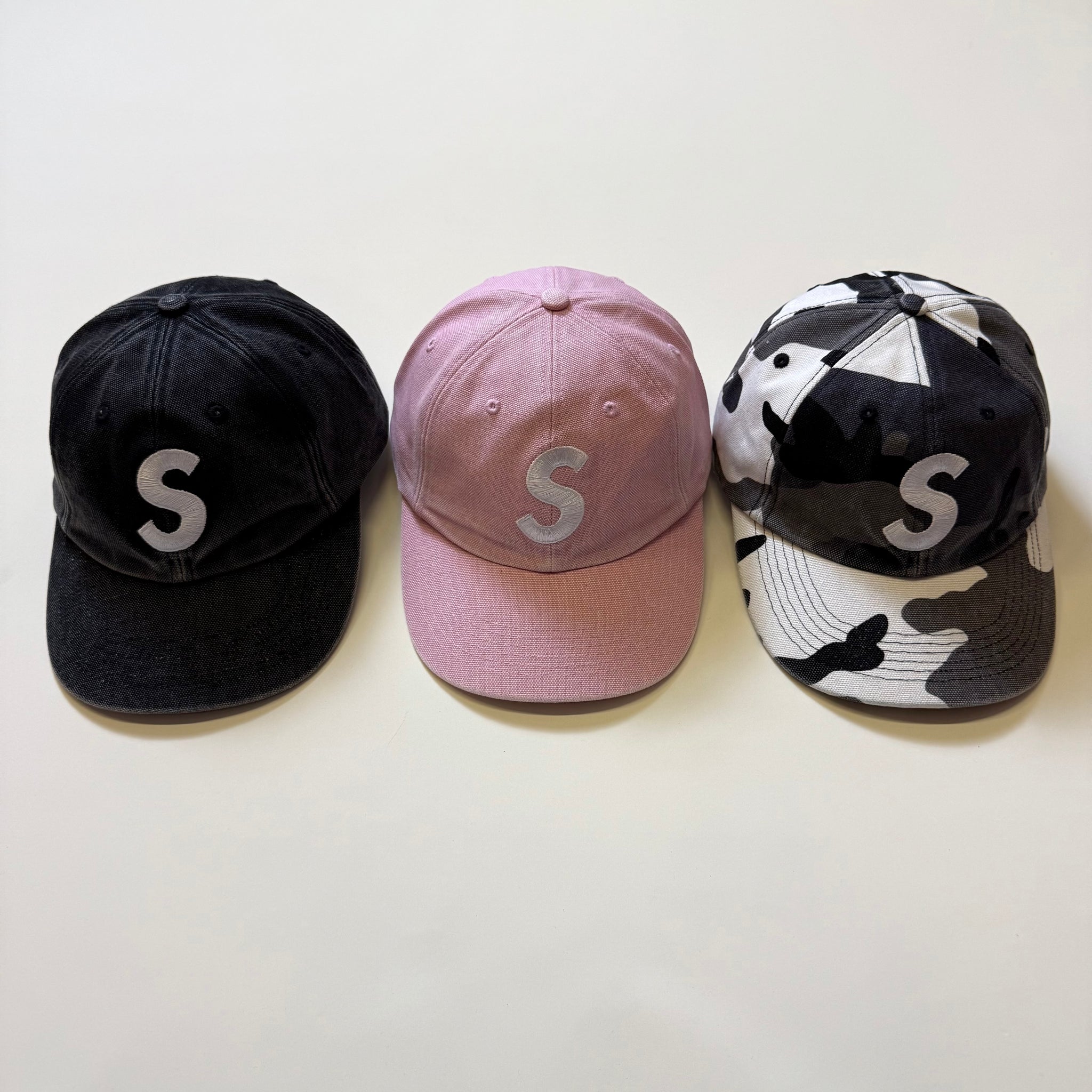 SUPREME PIGMENT COATED CANVAS S LOGO 6 PANEL