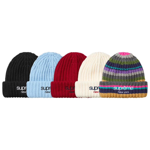 SUPREME CLASSIC LOGO CHUNKY RIBBED BEANIE FW26