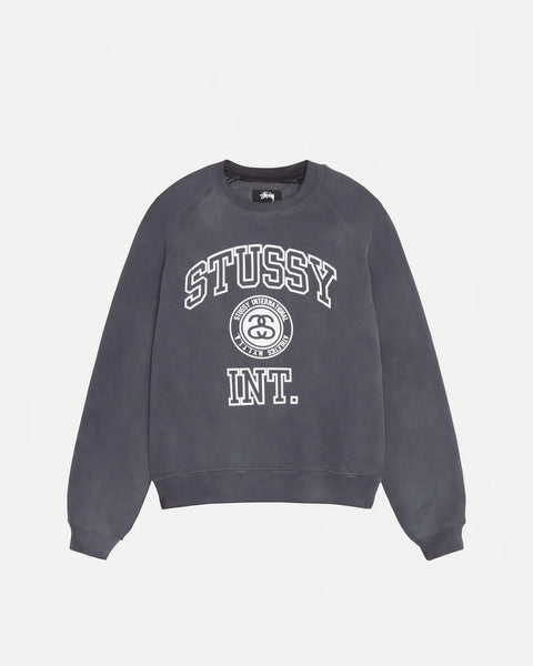 STUSSY OVERLOCK VARSITY RAGLAN CREW