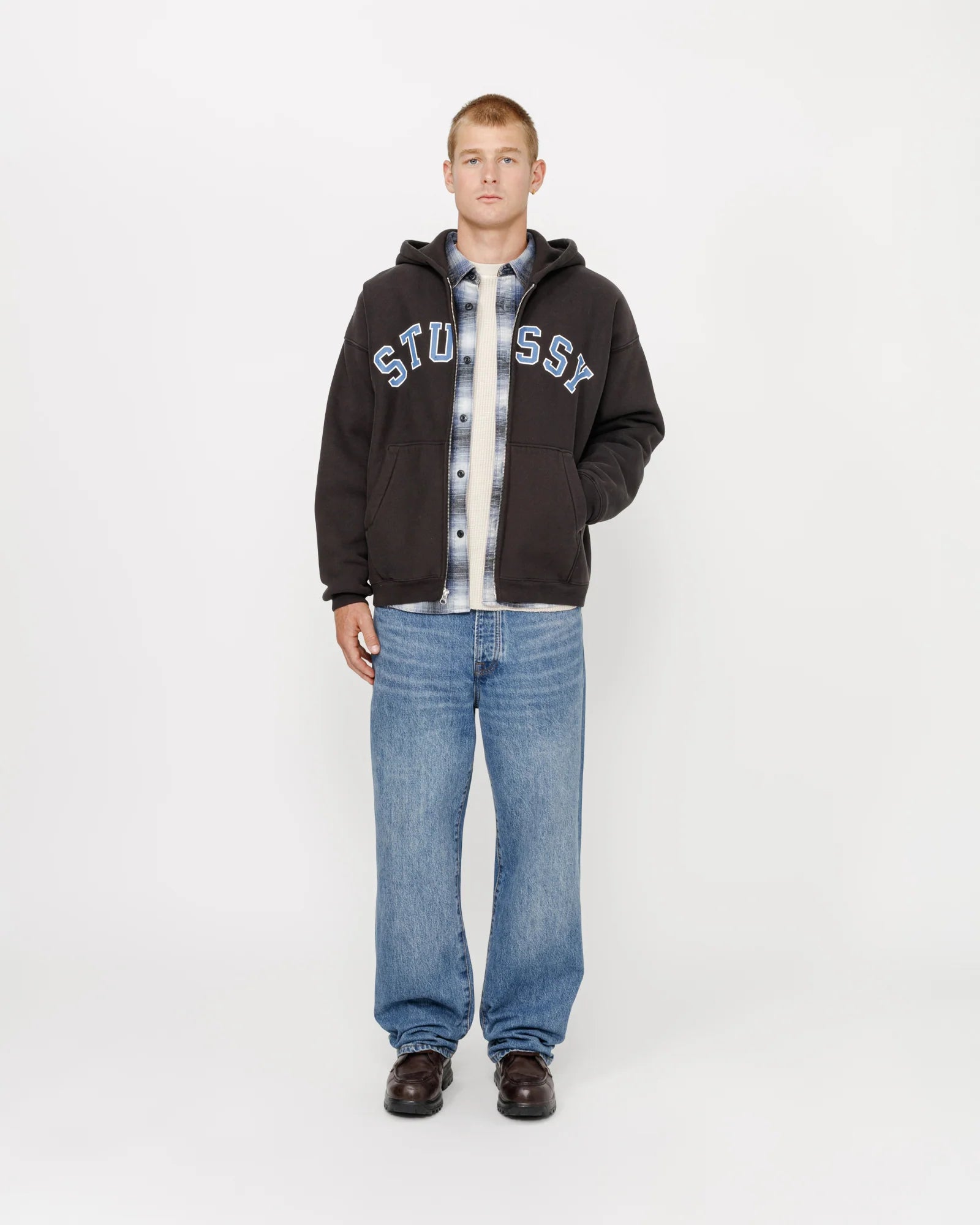 STUSSY FADED GRAPHIC ZIP HOODIE – Trade Point_HK