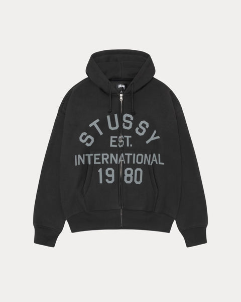 STUSSY ESTABLISHED ZIP HOODIE