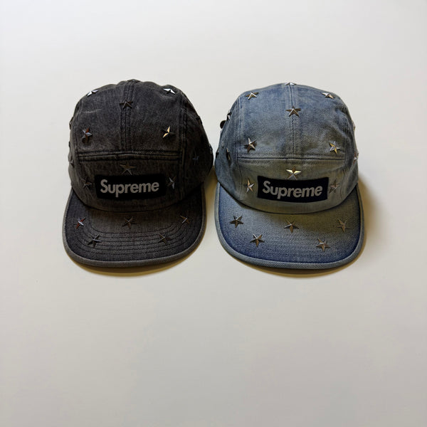 SUPREME STARS STUDDED DENIM CAMP CAP