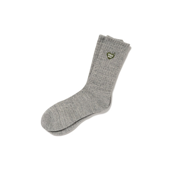 HUMAN MADE PILE SOCKS (OLIVE HEART)