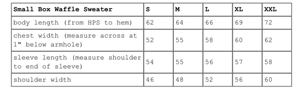 SUPREME SMALL BOX WAFFLE SWEATER