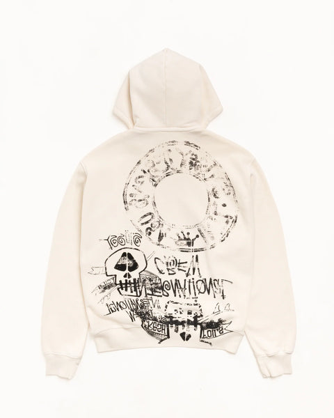 STÜSSY SKULLS ZIP HOODIE PIGMENT DYED