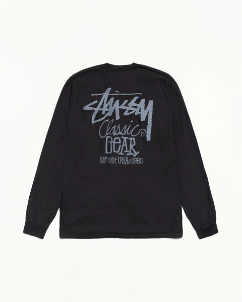 STUSSY CLASSIC GEAR LS TEE PIGMENT DYED