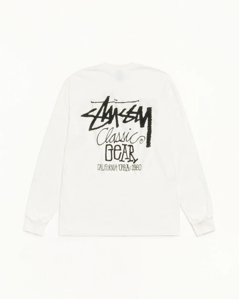 STUSSY CLASSIC GEAR LS TEE PIGMENT DYED