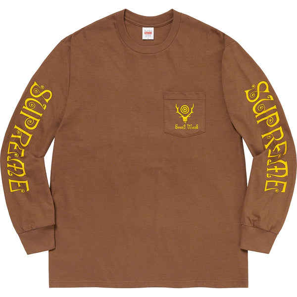 SUPREME SOUTH2 WEST8 L/S POCKET TEE