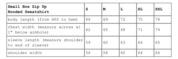 SUPREME SMALL BOX ZIP UP HOODED SWEATSHIRT FW25