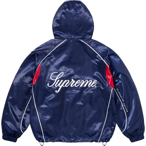 SUPREME SATIN HOODED TRACK JACKET