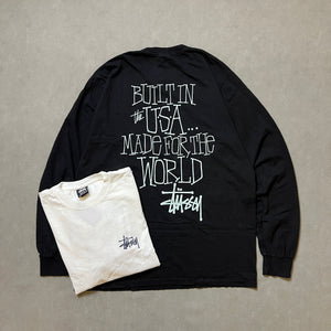 STUSSY BUILT IN USA LS TEE PIGMENT DYED