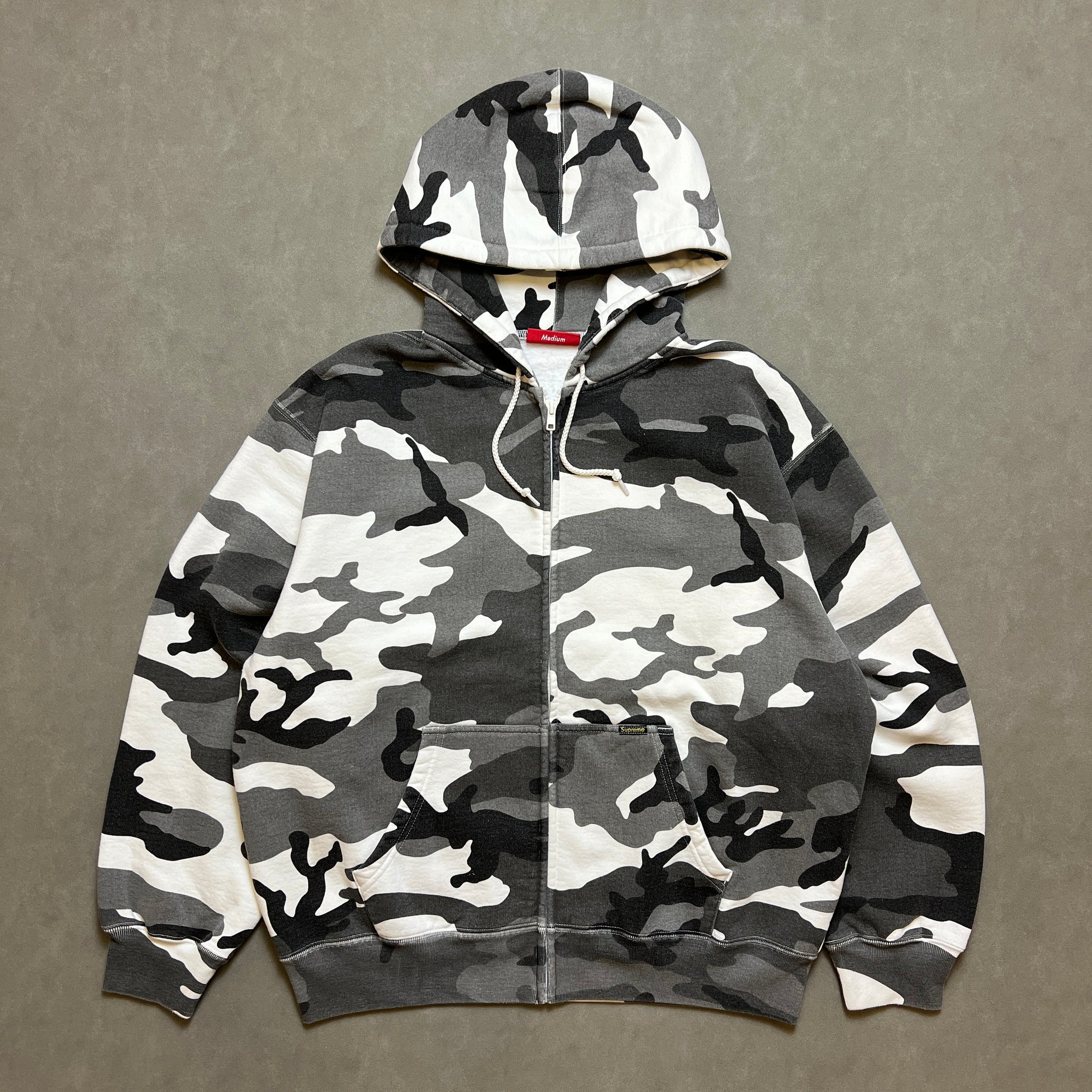 SUPREME WORK ZIP UP HOODED SWEATSHIRT