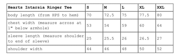 SUPREME HEARTS INTARSIA RINGER TEE
