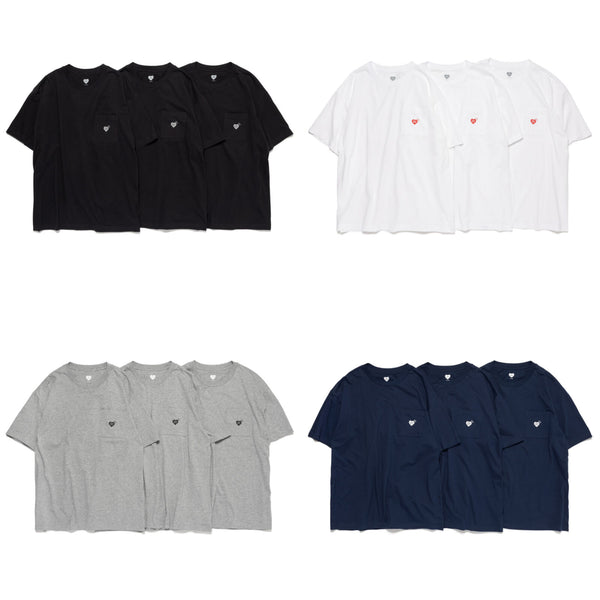 HUMAN MADE 3-PACK POCKET T-SHIRT SET HM00CS004